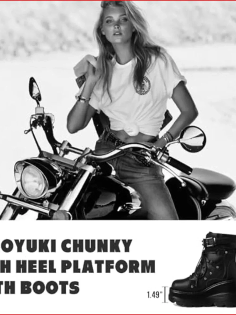 Platform Ankle Boots with Wedge Heel Vegan PU Leather Round Toe - Picture 3 of 7